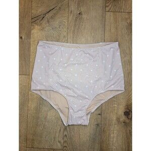 NWOT Kortni Jeane High Waisted Bottoms Size Small Tan with White Plus